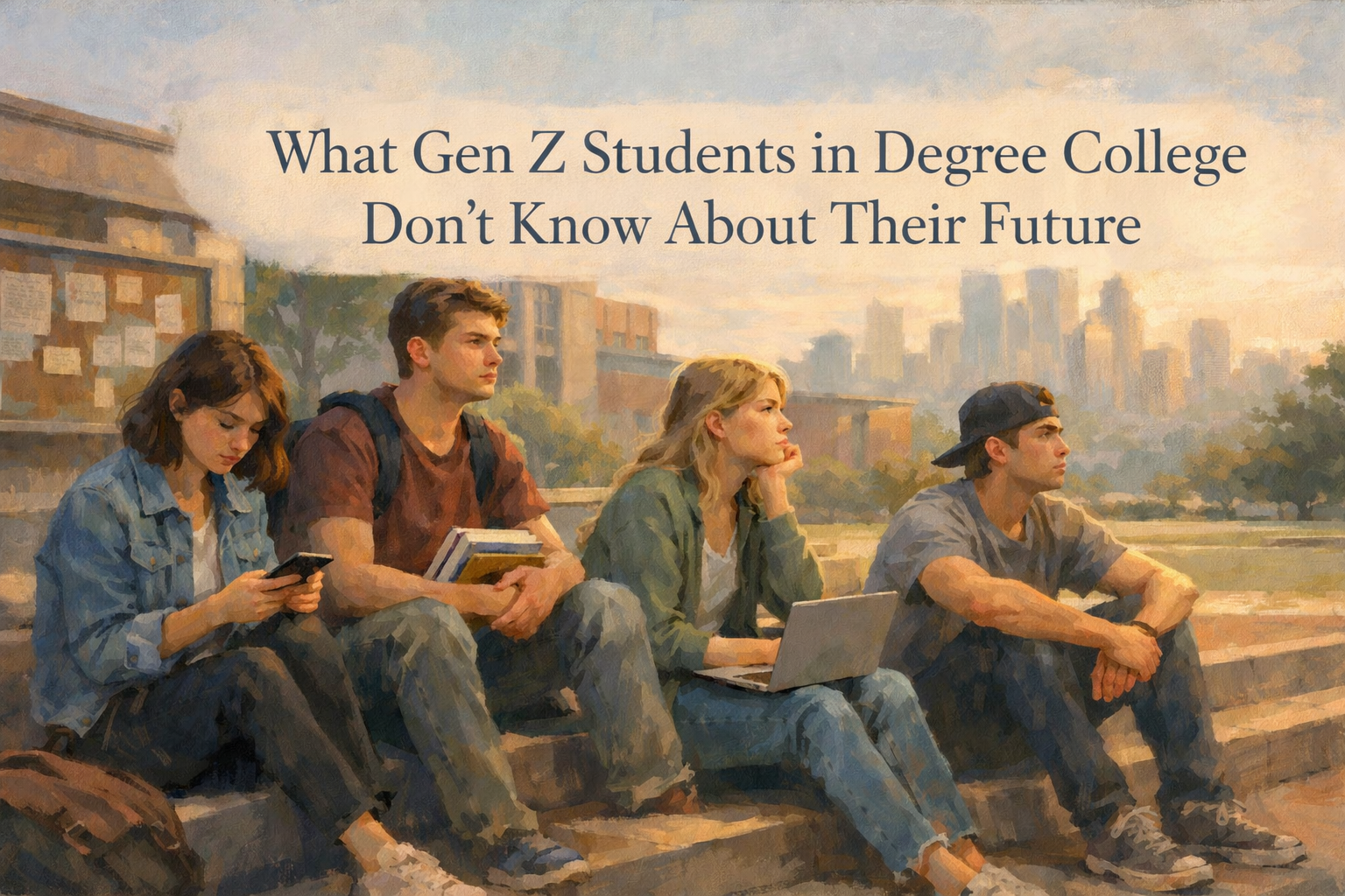 Gen Z students in degree college