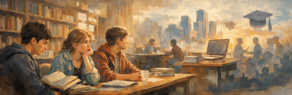 Gen Z students in degree college