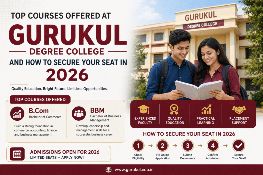 Top Courses Offered at Gurukul Degree College and How to Secure Your Seat in 2026
